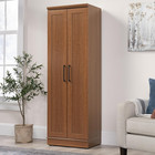 Storage Pantry Cabinet    l23 25  X W17  X H71 18  Sienna Oak Cupboards Kitchen