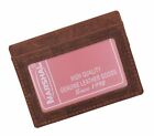 Men s Slim Vintage Leather Rfid Blocking Front Pocket Wallet Thin Card Holder