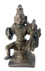 Antique Patinated Bronze Hindu Deities Vishnu   Murti 3   7 62cm Figurine Statue