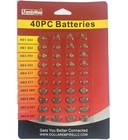 120 Pc Button Cell Assorted Coin Batteries Alkaline 40 Piece Packs Watch Camera