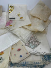 20 Vintage Handkerchiefs Embroidered  Crocheted  Tatted  Monogrammed  Lace         