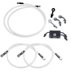 Upper Lower Brake Lines Kit For Harley Fat Bob Fxdf 12-17  Low Rider Fxdl 14-17