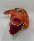 Handmade Mexican Folk Art Embroidered Stuffed Animal Wool Alligator 11   