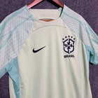 Brazil Soccer Jersey Mens Large Green Nike Dri Fit Cbf Training Top Short Sleeve