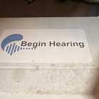 Begin Hearing Rechargeable Cic Hearing Aid Pair Both Ears Case Usb Cable Beige