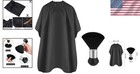 Adjustable Black Hair Cutting Cape With Soft Neck Duster Brush     47x56 Inches