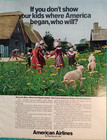 Vintage 1970 s Ad American Airlines To The Good Life Pilgrim s Fly Drive