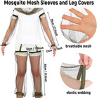 5 Pcs Anti Mosquito Suit Midge Clothing Mesh Net Hood Arm And Leg Sleeves Protec