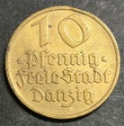 1932 Danzig 10 Pfennig Coin