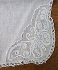 Lot Of 9 Vintage Lace Linen Handkerchief All White Except One Wedding Fancy