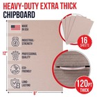 Paclord Ch-912-120 9x12 Kraft Pasted Chipboard Sheets Extra-thick 120 Pt Bundle