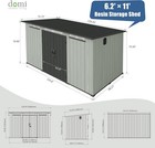 Domi 6 x11  Resin Storage Shed plastic Garden Shed W lockable Door  sloping Roof