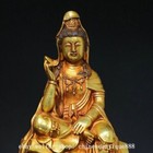 9 8   Old Tibet Bronze Gilt Free Kwan-yin Guan Yin Goddess Buddha Statue