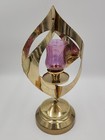 Vintage Mid Century Modern Mascot Brutalist Candle Holder Gold Metal Sculptural
