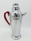 Vintage Art Deco Cocktail Shaker  Chrome Bakelite Handle