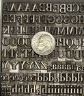 Antique Letterpress 24 Pt Lead Type Set Unknown Font 470  Upper Lower Case      
