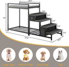 Dog Bunk Bed With Stairs   Storage Pet Bed Attaches To Human Bed Bedside