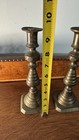 Antique English Brass Beehive Candlesticks Pair Rd 223580 Late 1893 Victorian 10