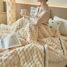 Soft Plaid Blanket Warm Plush Blankets Bed Sofa Throw Blanket Bedspread Quilt