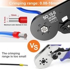 Hexagonal Ferrule Crimper  Hexagonal Jaw Wire Crimping Pliers Awg 28-5  0 08-16m