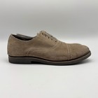 Alpine Swiss Mens S881 Suede Leather Cap Toe Oxford Shoes Brown Taupe Size 10