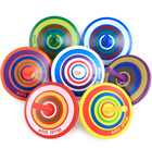 Wooden Small Gyroscope  5 Pcs set Handmade Painted Wood Spinning Tops
