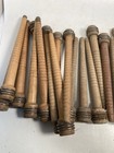 Wood Spools Wooden Quills 7 3 8   8   And 8 3 4  Reclaimed Primitive Lot Of 30