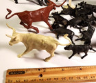 Vtg Lot Marx 54 60mm Western Farm Animals Horse Cow Cattle Rodeo Ranch Steer Toy