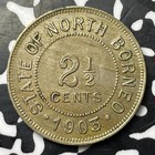 1903-h British North Borneo 2 1 2 Cents Lot jm8758 Nice 