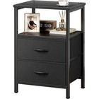 2 Drawer Nightstand Compact Table Bedroom Living Room Storage Furniture New