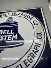 Vintage Rare Original Indiana Telephone Bell  Porcelain Flange Phone Booth Sign