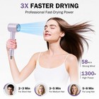 Purple Ionic High Speed Hair Dryer Salon 500m Negative Lons Blow Dryer Women