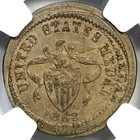 1863 F-135 199 Do Over 1c R-9 Ngc Ms 65 United States Medal Civil War Token