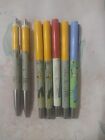 Lot Of 7 Parker Vector Medium Point Stainless Steel Nib Fountain Pens  ball Pens