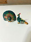 Vintage Mini Peacock Set  Bone China Shiken Japan Mcm Has Sticker 2 