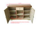 Kings Brand Furniture - Buffet Cabinet Console Table  Antique White   Walnut