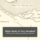 Old Map Of Santee Cooper Wildlife Area  Sc 1943 - Vintage Sa