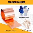 Royilink Copper Roof Flashing Roll - 26 Gauge 0 016 0 4mm Thickness 6in X 20ft