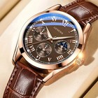 Fashion Men Business Watches Casual Leather Strap Quartz Watch For Men