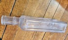 Antique Clear Glass Bottle Apothecary Style 7 5  Tall Rectangular No Labels