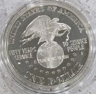 1991 S Uso 50th Anniversary Uncirculated Commemorative Silver Proof Dollar Coin