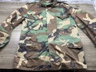 Us Army Field Jacket Mens Large Cold Weather Full Zip Coat Woodland Camo 90s