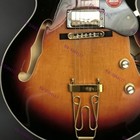 Hollow Electric Guitar Spruce Top Bone Nut Gold Hardware Sunburst Free Shipping
