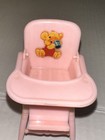 Renwal Pink High Chair teddy Bear Vintage Dollhouse Furniture Plastic Miniature 