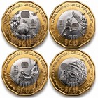 Full Set 4 Mexico 20 Pesos Fifa World Cup 2026 Commemorative Coins