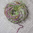 Fiber Art Yarn Journal Scrapbook Mixed Media Gift Wrap 24 Yds  lilly Pond 