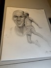 Michael Jordan Original Drawing Sketch Signed Artist Gary Saderup 1992 24 X 20