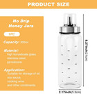Honey Dispenser No Drip 10 Oz Jar Maple Syrup Dispenser Glass 1pc
