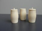 Pair  1 Antique Sewing Barrels Thread Winding Thread Storage