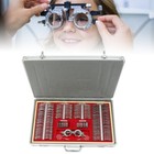266pcs Optical Trial Lens Set Optometry Kit Metal Rim Aluminum Box Trial Frame
